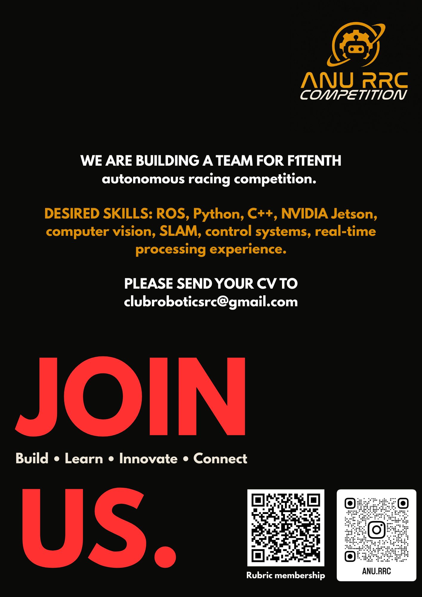 ANURRC F1TENTH Competition Poster